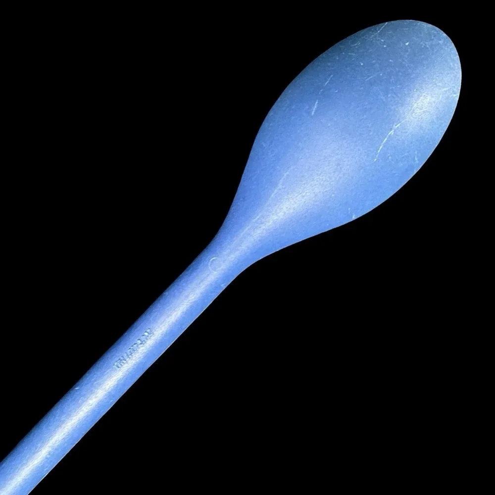 Blue Cooking Spoon Solid Plain Kitchen‎ Utensil Single Item Durable Handle